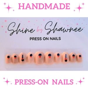 Handmade Luxury Press-On Nails | Sturdy & Reusable | DOTTED